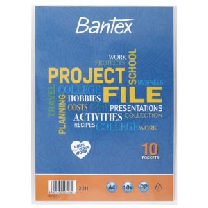 Arquivo de Projeto transparente Bantex 3311 10P