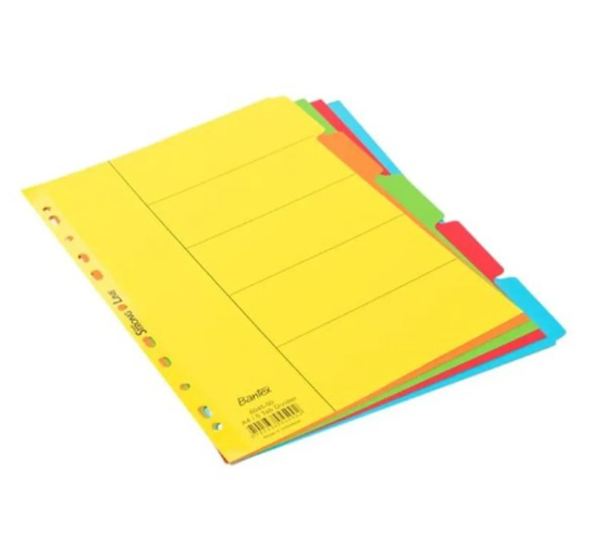 Separador de Cartolina A4 Bantex 6045 com 5 divisórios - Image 3