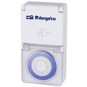 Tomada Ext. ORBEGOZO c/ Programador Analógico IP44 3600W
