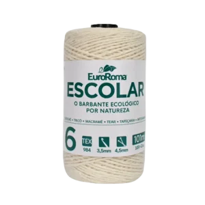 Barbante eco cru 100g #06 101mt.EuroRoma Pct/6