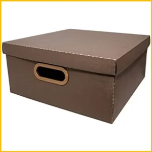 Caixa organiz.plast.35x35x16cm marrom Dello