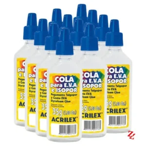 Cola E.V.A. e isopor 35g. Acrilex Pct/12und