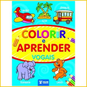 Colorir e aprender vogais 16pag Rideel
