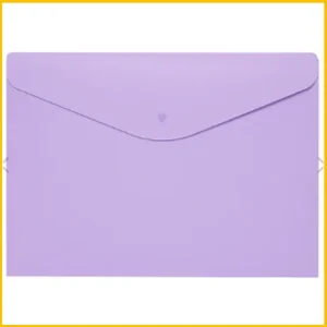Envelope plast.c.botao A4 lil.past.Polibras Pct/5