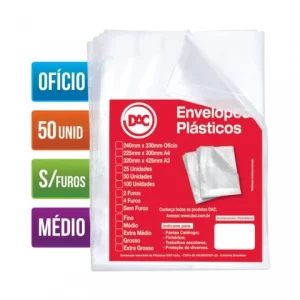 Envelope plastico sem furos med.50und Dac
