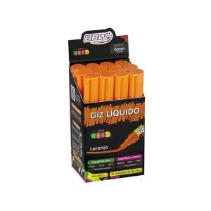 Giz liquido 6mm laranja 4gr. BRW