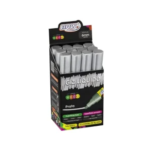 Giz liquido 6mm prata 4gr. BRW