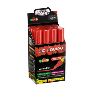 Giz liquido 6mm vermelho 4gr. BRW