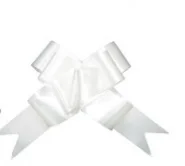 Laço facil presente 18mm liso branco VMP Pct/10
