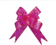 Laço facil presente 30mm listra pink VMP Pct/10