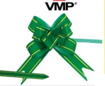 Laço facil presente 18mm listra verde VMP Pct/10