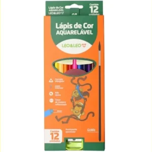 Lapis de cor 12cores aquarela Leonora