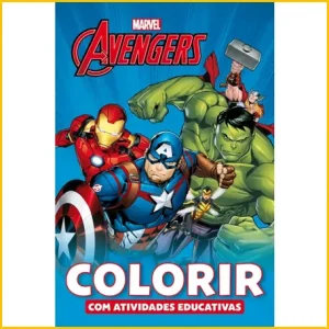 Livro de colorir com ativ.marvel avengers 16pag Rideel