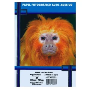 Papel foto A4 adesivo 130gm2 50f.Masterprint CX/24