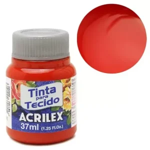 Tinta tecido 37ml.verm.fogo #507 Acrilex