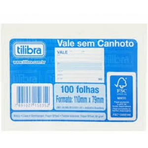 Vale sem canhoto Blc.100f.Tilibra