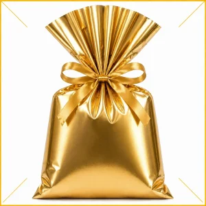 Saco de presente 30x45cm ouro VMP Pct/50