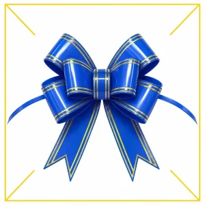 Laço facil presente 18mm listra azul VMP Pct/10