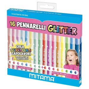 Marcadores Glitter Mitama — 16 Cores